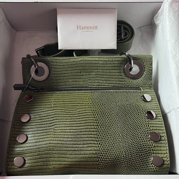 Hammitt Tony SML Crossbody in Bistro Green Snake - Picture 1 of 7